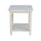 International Concepts Rectangle Solano End Table, 22 W, 21 L, 25 in H, Wood, Unfinished OT-6E - alternate 6